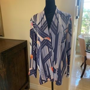Multi Colored Classique Silk Blouse